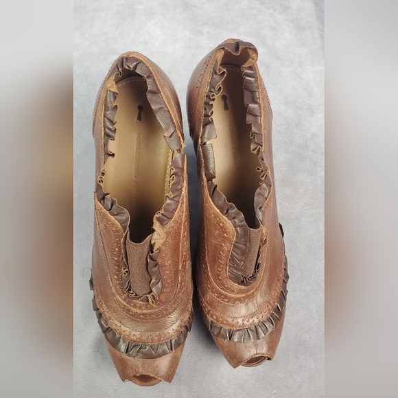 Anthropologie Schuler & Sons Dark Academia Platform Heeled Oxfords Sz 39EU/7 US - Picture 8 of 13